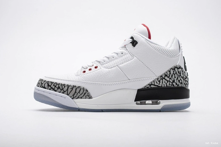 Free Line 3 Cement Retro Jordan  Throw 923096-101 White 1112